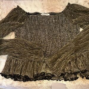 Eyeshadow Black and Gold Shimmer Blouse